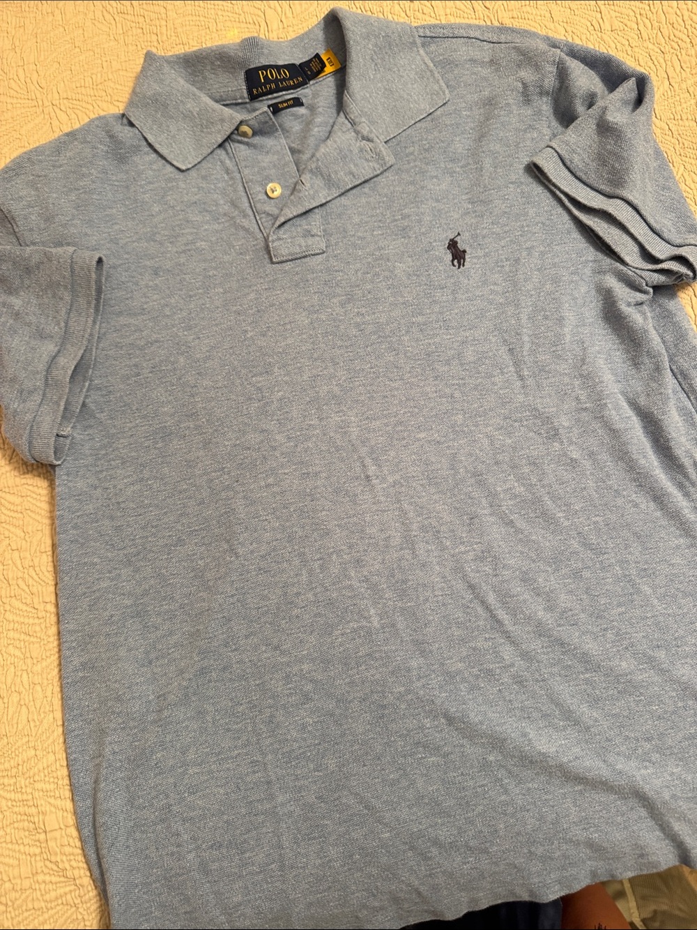 Polo by Ralph Lauren Heather Light Blue Short Sleeve Polo